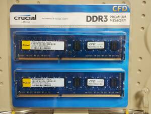 CFD販売 デスクトップPC用メモリ DDR3メモリー 8GB (4GB x 2枚) DDR3-1600 W3U1600CM-4G 2枚組