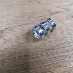 3個セット メッキ アクスルカラー φ12 アクスルシャフト対応 6mm×20mm×12mm 汎用 モンキー DAXNSR ホイールカラー オフセット調整の画像1