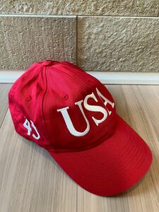 新品　USA ロゴ　キャップ　帽子　フリーサイズ　大人 ベースボールキャップ