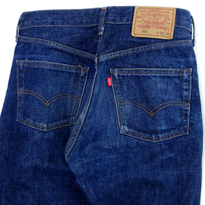 90s LEVI'S 502XX DENIM JEANS リーバイス 502XX ビンテージ 復刻 濃紺 ジーンズ 97年 W32 赤耳 BIG-E ジッパーフライの画像5