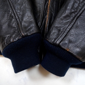 AVIREX A-２ LEATHER FLIGHT JACKET アヴィレックス A-2 レザーフライトジャケット 黒に近い茶 XSサイズの画像10