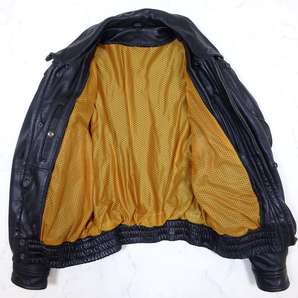 KADOYA LEATHER RIDERS JACKET カドヤ レザーライディング ジャケット 黒 Lサイズ ライダースジャケットの画像2