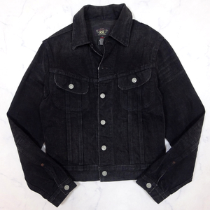 美品 米国製 RRL RALPHA LAUREN DENIM JACKET ダブルアールエル ラルフローレン ブラックデニムジャケット XS