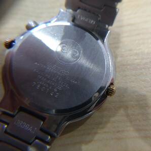 24.90.0126【中古品】SEIKO セイコー 腕時計 7F38-6040 アイボリー文字盤 プレサージュ ムーンフェイズ 現状不動品の画像7