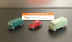 WIKING-MODELLE N30 ドイツ製　1:160 Nゲージミニカー　3台ケース入り　ヴィンテージ