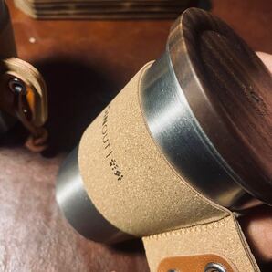 超高品質 コーヒーカップ マグカップ くるみ木蓋 2個セット ステンレス製 アウトドア 登山 キャンプ 調理器具 260mlの画像9