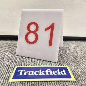 【81】テーブルナンバー／シボレー キャデラック フォード ローライダー トラッキン ミニトラック アメ車 USA雑貨 1981 USDM Truckfield