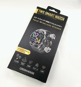 未開封 TWS SMART WATCH スマートウォッチ 完全ワイヤレスイヤホン GH-SMWGB-BK ②★Lh4.15