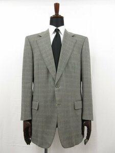 【ブリオーニ　Brioni】PALATINO シングル2ボタン チェック織柄ジャケット (メンズ) size52R グレー系 伊製 ■17MJ9019■