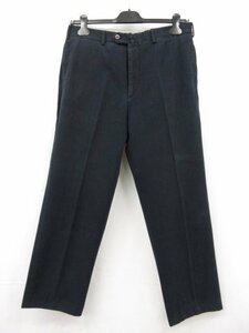 美品 【ロロピアーナ Loro Piana】 ロロピアーナ生地 コットンスラックス パンツ (メンズ) size52 ネイビー系 ■28MPA0478■