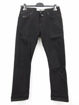 極美品 【ヤコブコーエン JACOB COHEN】 J688 ストレッチ性 ジーンズ デニム (メンズ) size32 ブラック イタリア製 ■28MPA0484■_画像1