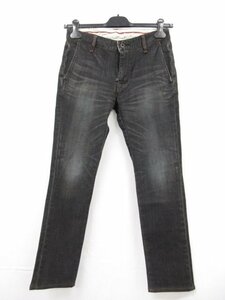 超美品 【ファクトタム FACTOTUM】 ストレッチ素材 コットン デニム ジーンズ (メンズ) size29 ブラック系 ■28MPA0485■