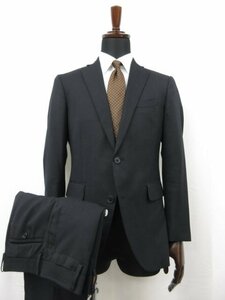 美品 【スーツカンパニー THE SUIT COMPANY】 シングル2ボタン 濃紺 スーツ (メンズ) size170cm-6Drop ネイビー系 織柄 186108 ■28RMS8338