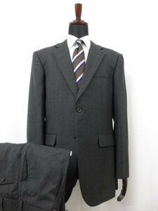 超美品 【タケオキクチ TAKEO KIKUCHI】 ウール素材 2ボタン スーツ (メンズ) size52相当 グレー系 マイクロチェック風 ■27RMS8355