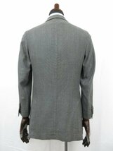 超美品 【ダンヒル dunhill】 BELGRAVIA FIT シングル2ボタン シルク混 アンコンジャケット (メンズ) size44S グレー系 織柄 ■28MJ9088■_画像3