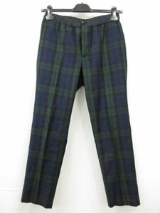 超美品 【インコテックス INCOTEX】 TAPERED FIT ウールスラックス パンツ (メンズ) size46 ブラックウォッチ チェック柄 ■28MPA0622■