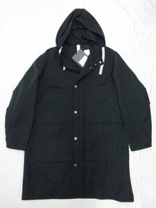 定価137.500円 未使用【SLOWEAR スローウエア】63M041 M9359 820 TEKNOSARTORIAL フード付ナイロンコート(メンズ)50 紺 伊製 ■17SLJ0173■