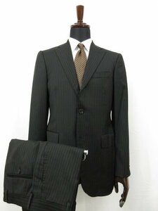 [ Beams F BEAMS F] cashmere . single 3 button step return . suit ( men's ) size93 black stripe pattern BFP-7303-6501/82#28RMS8481#