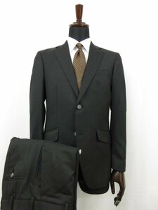 【GINZA Global Style 銀座グローバルスタイル】 シングル2ボタン スーツ (メンズ) size44相当 ブラック 織柄 ■28RMS8489