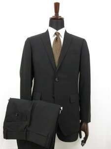 超美品 【スーツカンパニー THE SUIT COMPANY】 Super120's 2B 2パンツ スーツ (メンズ) 165cm-8Drop ブラック 黒無地 0611872 ■27RMS8499