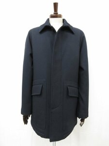 定価126.500円 未使用【SLOWEAR スローウエア】63M016 M4590 820 TEKNOSARTORIAL 中綿入りコート(メンズ) 48 ネイビー系 伊製■17SLJ0320■