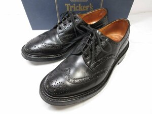 美品 【トリッカーズ Tricker's】 バートン M7292 レザー フルブローグ 紳士靴 (メンズ) size7 ブラック ■30MZA5013■