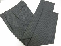 【アルマーニコレツィオーニ ARMANI COLLEZIONI】 ウール シングル2ボタン スーツ(メンズ) size52R グレー ストライプ柄 ■28RMS8343■_画像9