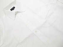 超美品 【LANVIN COLLECTION ランバンコレクション】 ブロード生地 セミワイドカラー 長袖シャツ (メンズ) size40-78 ホワイト ■31MK2976_画像5