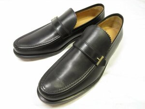 未使用品 【バリー BALLY】 レザー スリッポン ローファー シューズ 紳士靴 (メンズ) size6 ブラック ■30MZA5104■