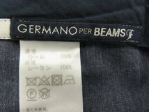 【ジェルマーノ GERMANO】 ビームスF別注 Slim super100's ウール スラックス パンツ (メンズ) size50 グレー系 イタリア製 ■28MPA0616■_画像10