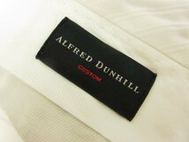 超美品 【アルフレッドダンヒル ALFRED DUNHILL】 コットンスラックス (メンズ) size7-44J ライトベージュ ストライプ織 伊製 ■28MPA0637_画像9