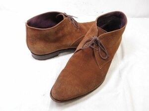 【カルミナ CARMINA×Trading Post】 スエードレザー チャッカブーツ シューズ 紳士靴 (メンズ) size9.5 ブラウン系 ■30MZA5264■