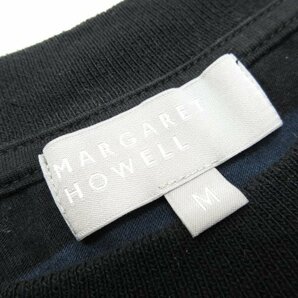 超美品 【MARGARET HOWELL マーガレットハウエル】ボーダー柄 クルーネック 半袖カットソー (メンズ) sizeM 黒×紺 579-3166008 ■31MT5090の画像7