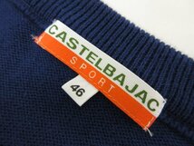 未使用品 【カステルバジャックスポーツ CASTELBAJAC SPORT】クルーネック 長袖ニット (メンズ) 46 紺×白×緑 23280-116■31MN5046■_画像8