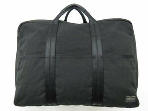 美品【ポーター PORTER 吉田カバン】 ハイブリッド 2層式 ブリーフケース ビジネス コーデュラナイロン (メンズ) ブラック ■5MG2515■