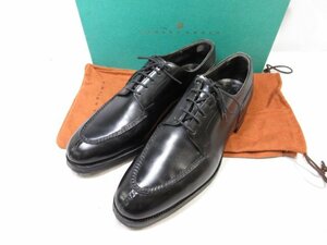  beautiful goods [ Edward Green EDWARD GREEN]do- bar leather U chip out feather shoes shoes ( men's ) size8.5E32 black #30MZA5308#