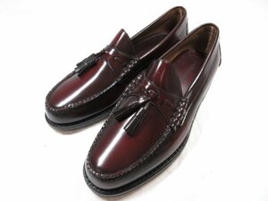 HH 極美品 【Johnston&Murphy ジョンストン&マーフィー】 124-9961 タッセルローファー スリッポン 靴 (メンズ) size10.5D 赤茶●18MZA3987