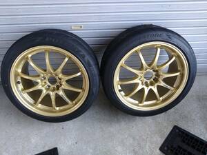 RAYS レイズ CE28N 18×9.0 5/114.3 ＋40 GLゴールド　BRIDGESTONE 71R 245/40-18 2本