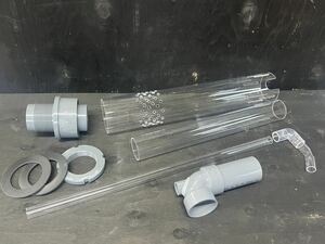  overflow aquarium processing for pedestal + acrylic fiber transparent three-ply tube set 40A bar soke type H450 for glass * acrylic fiber aquarium .