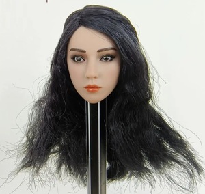 1/6 アクションフィギュア 交換 ヘッド 汎用 長い髪 ウェービー ヘアー 美形 女性 ヘッド 12インチ 女性 ボディ 1:6スケール G781