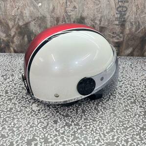 新品 送料無料 カスタムO-one 半ヘル CBX400Fカラー ガラスフレーク入 白赤の画像4