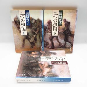 文庫 二つの祖国 上中下巻 全3巻 全巻 完結セット 山崎豊子/著 新潮文庫 小説 本/Y 410-6