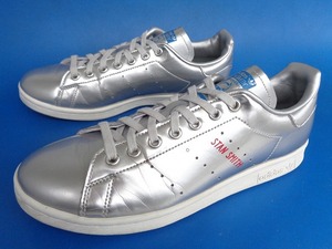 13678■美品 19年製 adidas stansmith SILVER METALLIC アディダス スタンスミス シルバー メタリック 顔つき 27.5 GZ6314