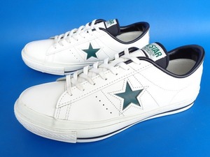 13738■美品 CONVERSE ONESTAR J MADE IN JAPAN コンバース ワンスター 日本製 白 緑 71/2 26