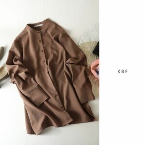 ケービーエフ KBF/アーバンリサーチ☆洗える オーバーサイズ バンドカラーシャツ☆C-K 0850の画像1