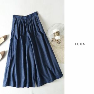 ルカ LUCA☆洗える 綿100％ ガウチョパンツ 36サイズ 日本製☆A-O 1599