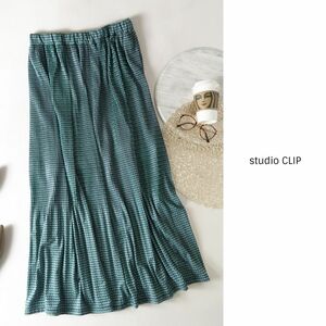 新品☆スタジオクリップ STUDIO CLIP☆洗える アソートエスパンディプリントスカート Mサイズ☆A-O 0824