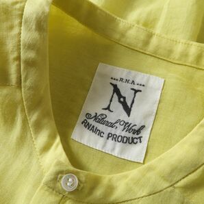 アールエヌエー RNA inc.☆洗える 麻100% リネンバンドカラーシャツ Mサイズ☆M-S 1744の画像7