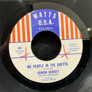 【EP】Vernon Garrett - We People In The Ghetto / You Blew My Mind 1970年USオリジナル Watts U.S.A. Records 050、051の画像1