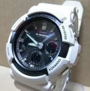 CASIO G-SHOCK GAW-100B 電波 ソーラーアナデジ 腕時計 メンズ ホワイト